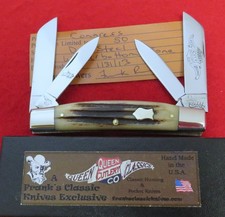 Queen City Classic Frank Powers SFO Winterbottom Bone Congress Knife 2013 MIB NR