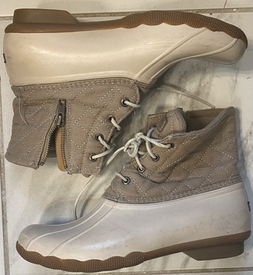 Sperry Saltwater Duck Boots Quilted 9.5M