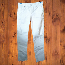 GAP Denim Girl's Size 16 White Super Skinny Ankle Jeans Distressed Raw Hem