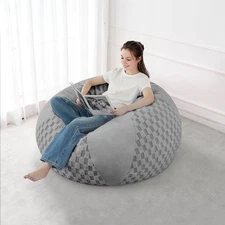 3FT Bean Bag Chair Teardrop Beanbag Chair with Memory Foam Filled Soft Plush ...