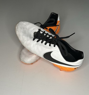 Nike Tiempo Legacy HG Soccer Cleats White/Black/Total Orange US 7.5