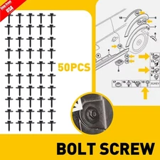 50X Metal Car Screw Body Fender Bumper Retainer U Nut Clips Gasket Fastener USA