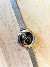 Dolce&Gabbana D&G Women’s Analog Quartz Watch Black Logo Dial Silver Mesh