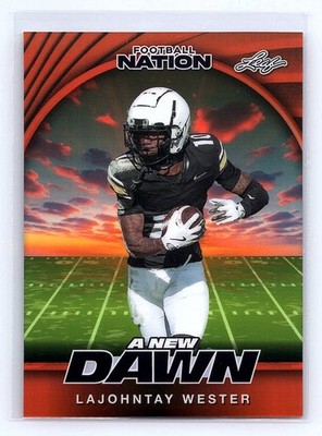 LaJohntay Wester 2025 Leaf Football Nation Pre-Production Proof #1/1