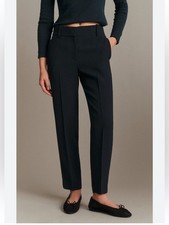 Sezane Black Tailored Women's Tapered Trousers Size 4