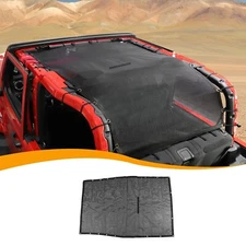 Hoolcar Mesh Sun Shade for Jeep JL, Blocks UV, Wind, Noise, Bikini Top Cover ...