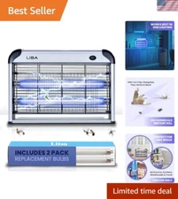 Powerful 2800V Indoor Bug Zapper - Fly and Mosquito Killer with Extra Bulbs