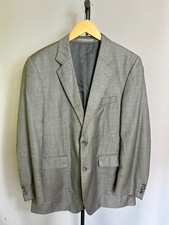 loro piana four seasons super 130s dress jacket mens gray wool Sz 54