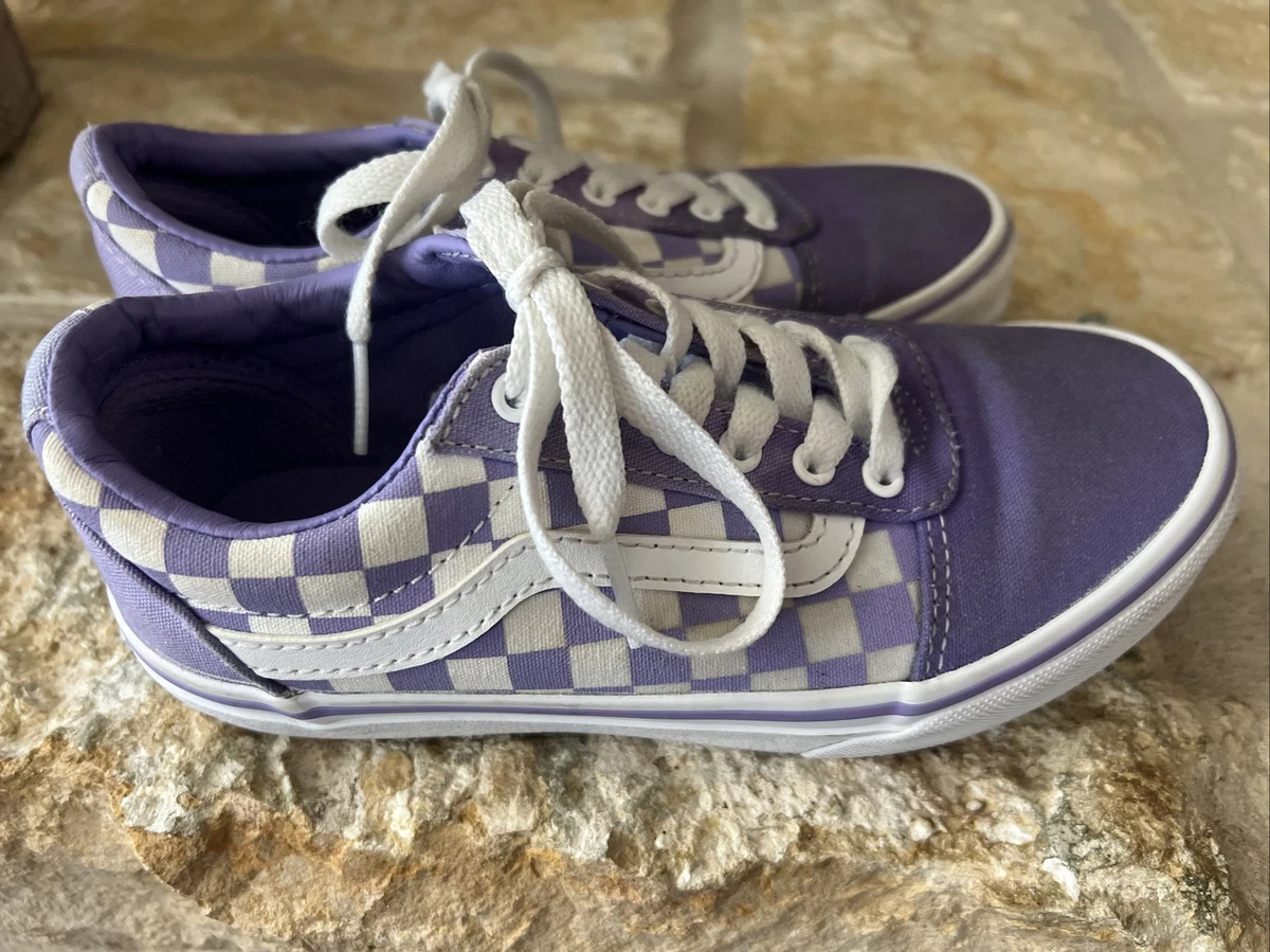 Girls purple checkered 2024 vans