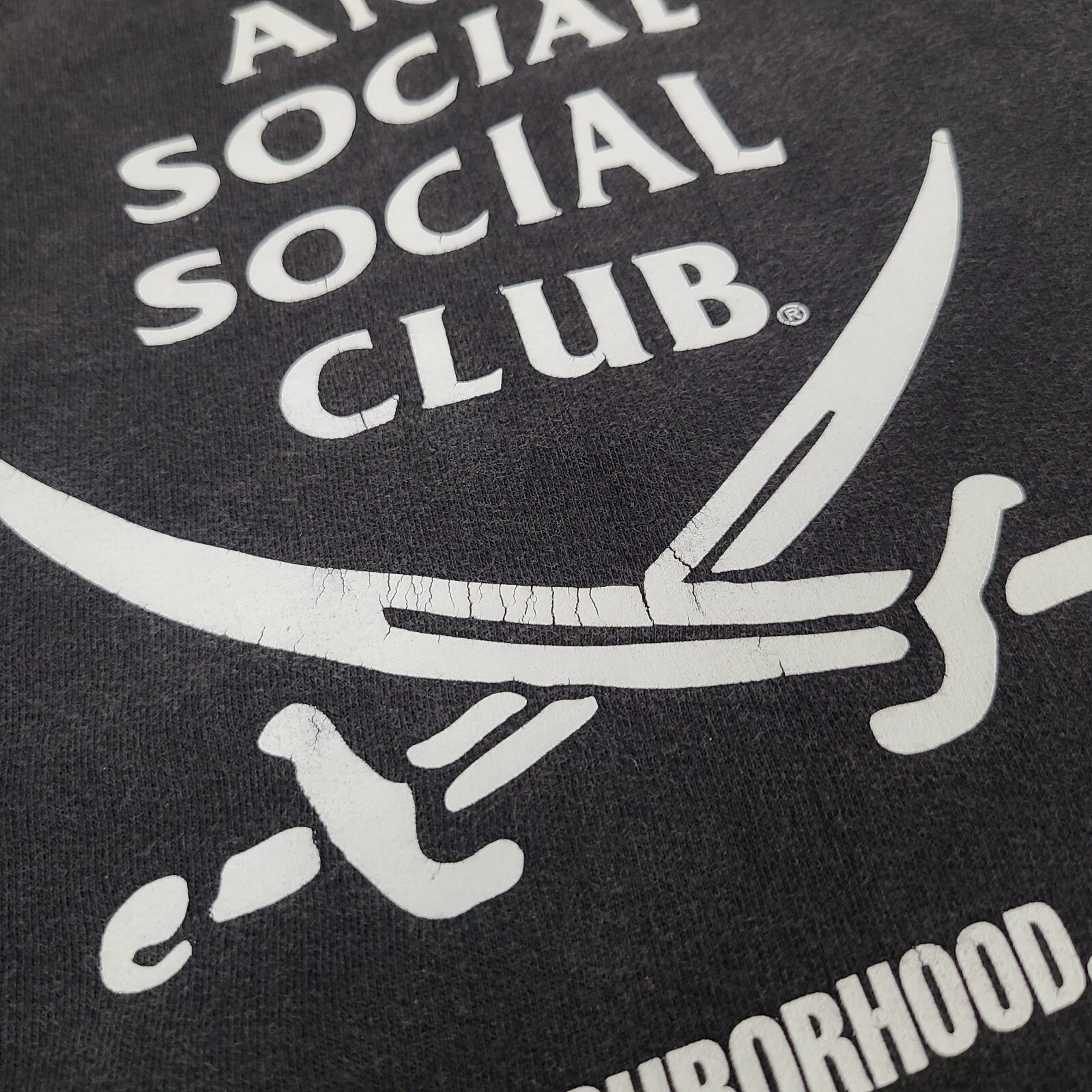 A BATHING APE (BAPE) Felpa nera con cappuccio Anti Social Social Club X Quartiere taglia M streetwear ASSC