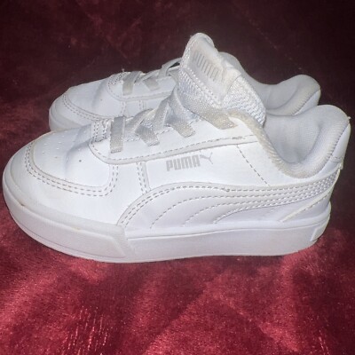 Size 7 (GS) - PUMA Caven Low White - 382058-01