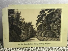 Antique advertising card Jersey Coffee lithograph Mapledurham Road Reading Eng