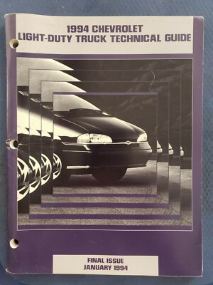 1994 Chevrolet Light-Duty Truck Technical Guide - Final Issue    F