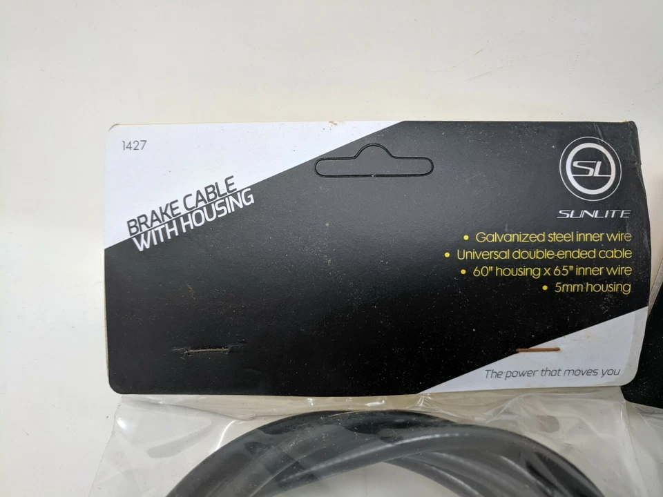 Лот из 4 тормозных кабелей Sunlite с корпусом, 60-дюймовый корпус x 65-дюймовый внутренний провод, 1427 - Изображение 3 из 4