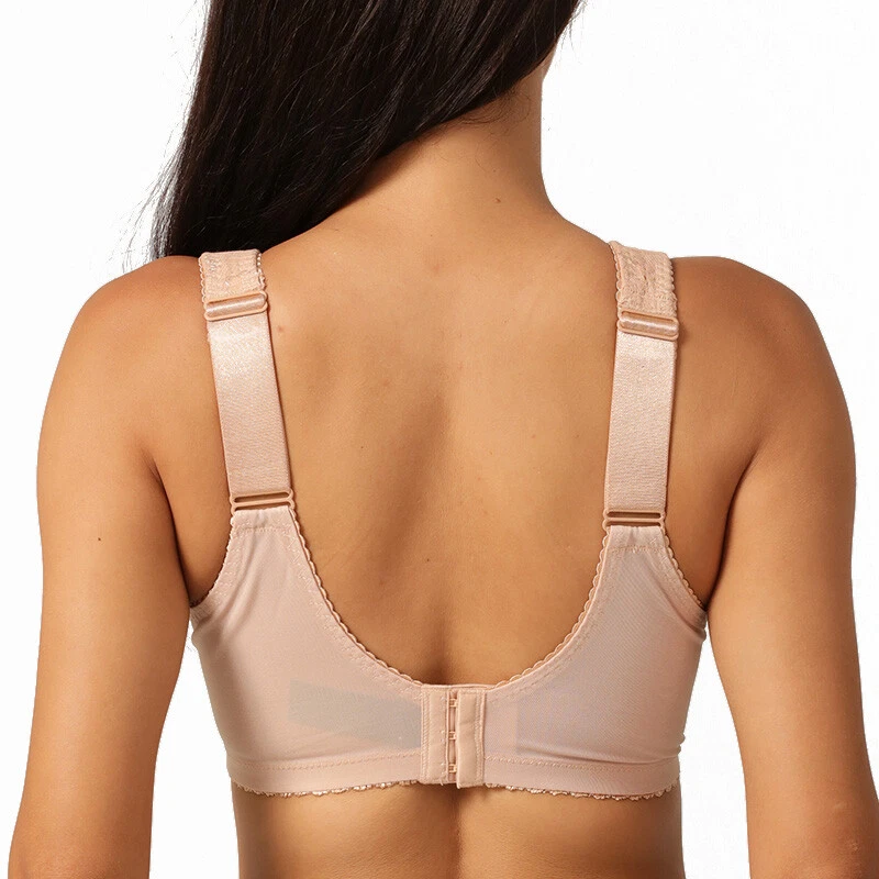 WIRELESS FULL COVERAGE BRA WIDE STRAPS SUPPORT UNLINED PLUS SIZE 34-56 CD/DDFGHI - Image 3 of 4