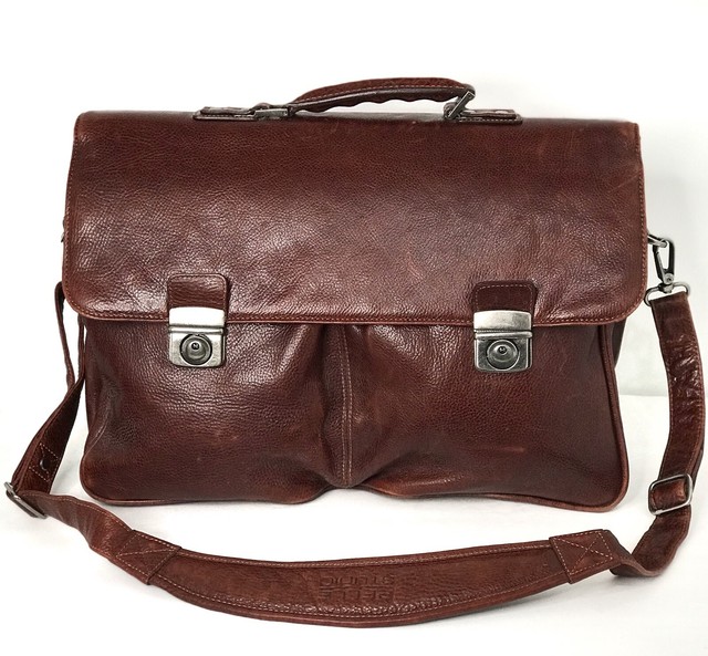 Wilsons Leather Mens Messenger Bag Pebbled Crossbody Laptop Satchel