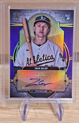 2024 Triple Threads Rookie Autographs Purple Zack Gelof /75