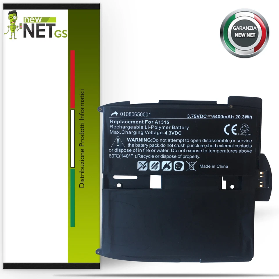 Batteria per iPad A1219 616-0478, 616-0448, 969TA028H 5400 mAh / 3,7 V 07018 - Imagen 4 de 4