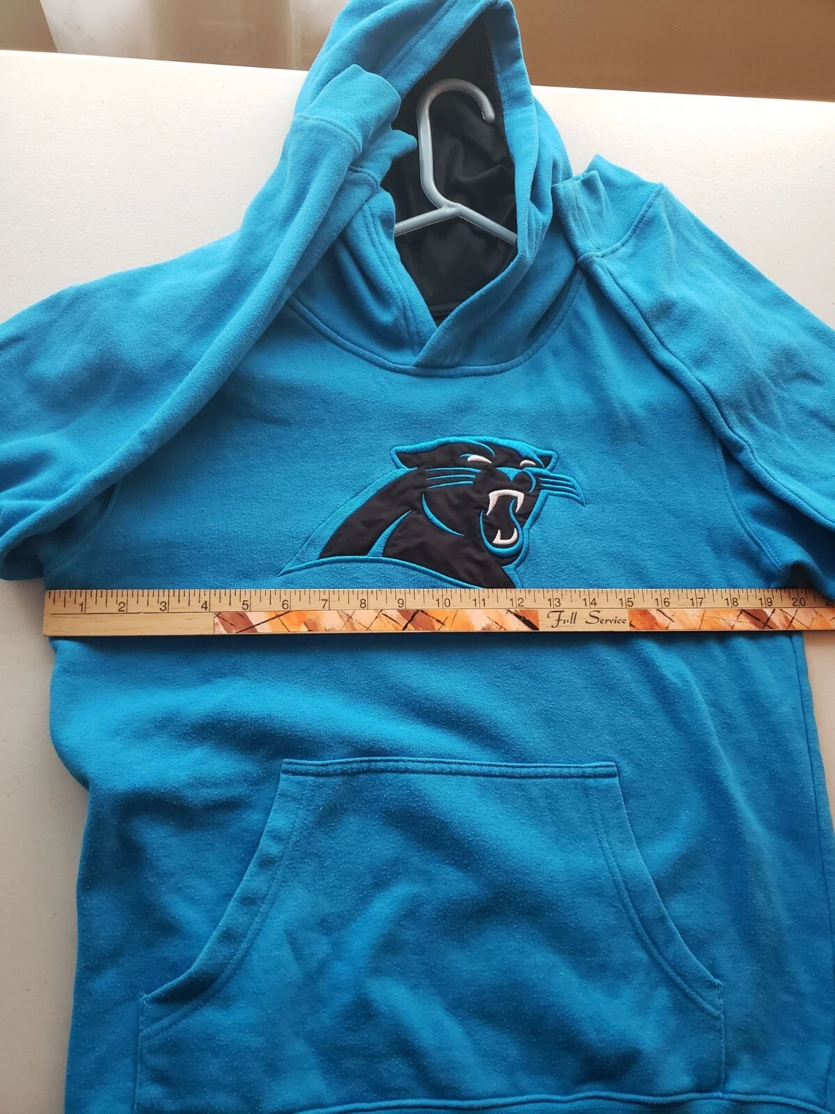 VETEMENTS Felpa con cappuccio NFL Team Apparel gioventù taglia XL blu Carolina Panthers