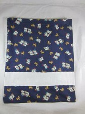 SACCHETTO FANTASIA ORSETTI CON BANDIERE COLORE BLU X ASILO CON AIDA DA RICAMARE