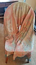 Soft Aqua Trimmed 27x84" Scarf/Wrap Muted Fall Colors