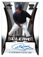 EVERSON PEREIRA 2020 LEAF TRINITY BASEBALL CLEAR ACETATE ROOKIE AUTO /40