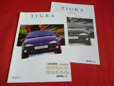 OPEL Tigra Basis Wave Sports Prospekt Brochure + Preisliste Pricelist von 9/1999