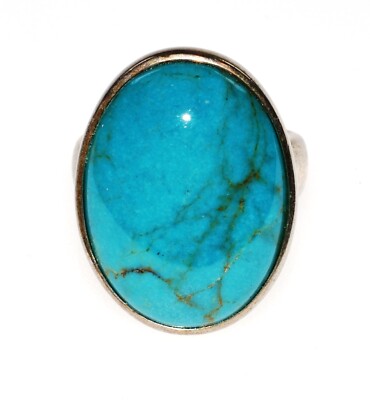 アクセサリー Vintage Silver Oval Turquoise Ring 925 s-l400.jpg