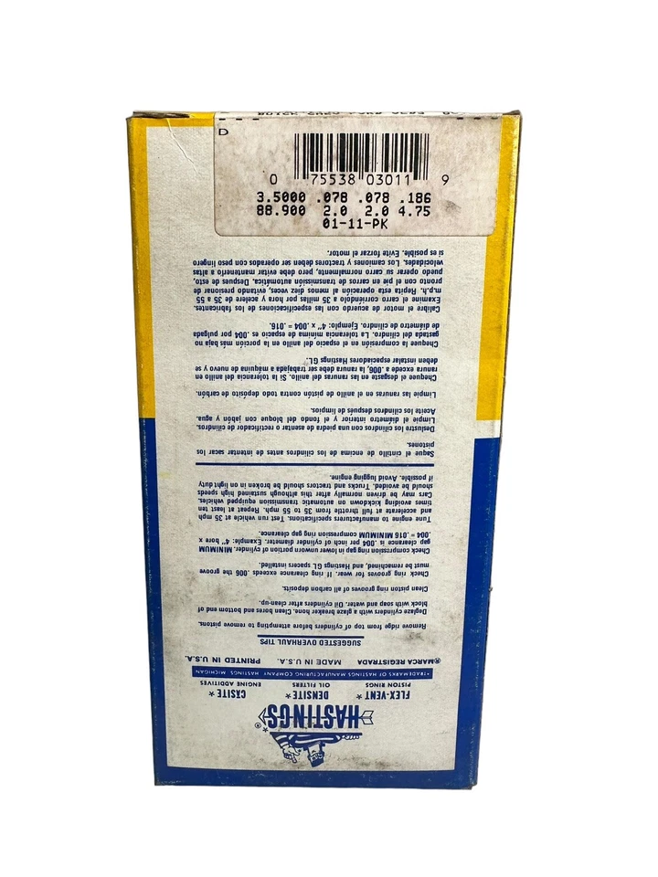 黑斯廷斯活塞环 652 060 发动机活塞环 别克 雪佛 福特 Olds 8CYL — 第 3/3 张图片