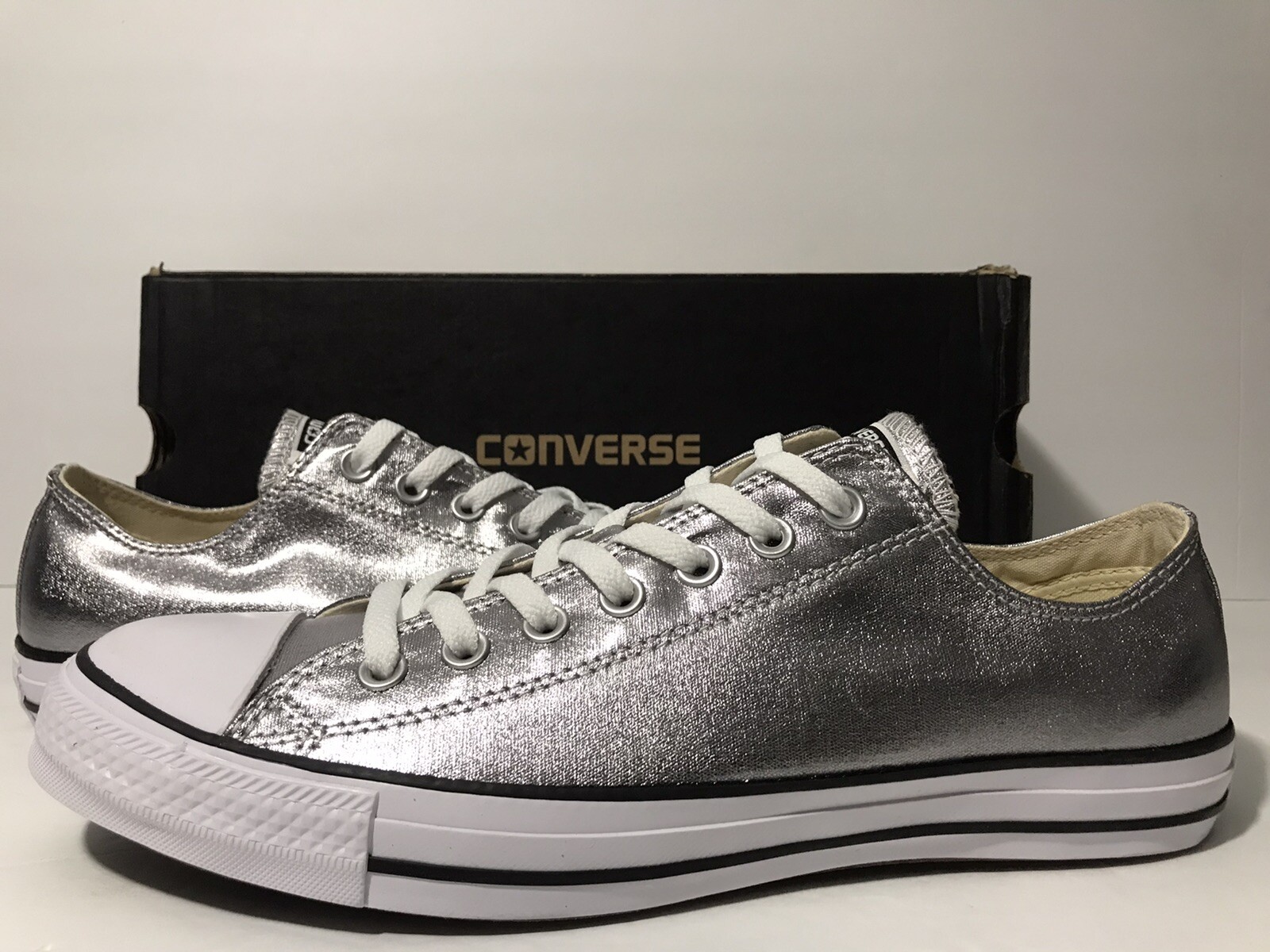 CONVERSE Low Top CTAS OX Unisex Gunmetal White Black 153180F Size M10 W12-M11 W13-image