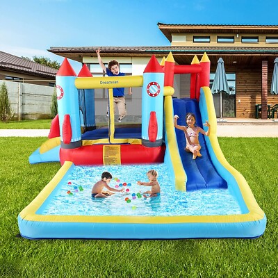 13X12ft Inflatable Bounce House Rocket Castle Bouncy House for Indoor/Backyard 