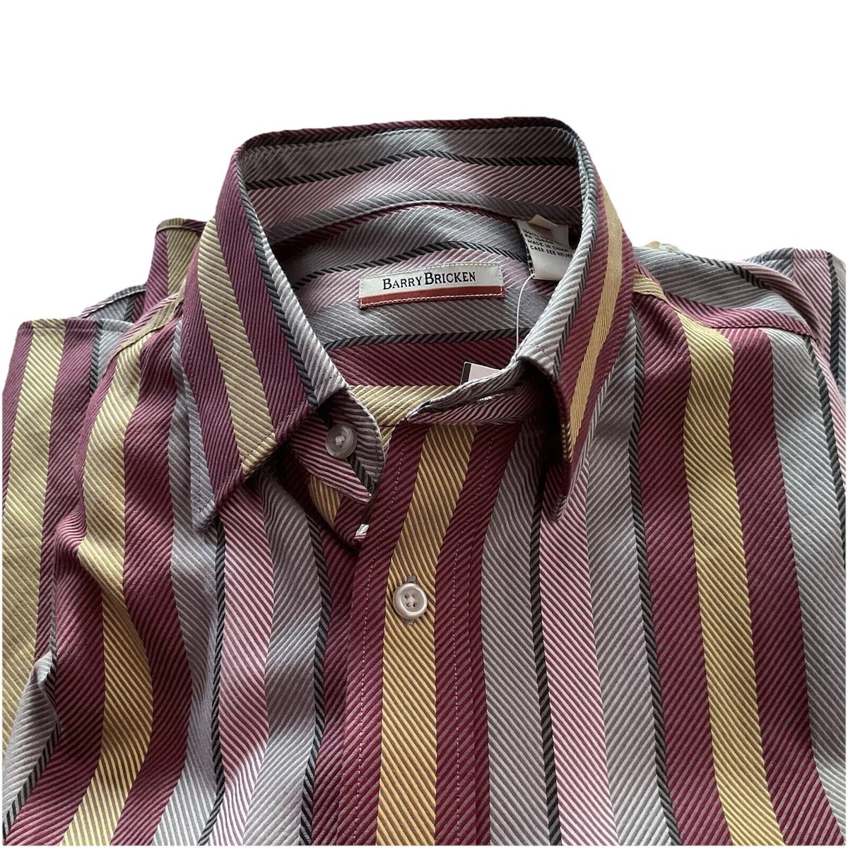 新品半額　65%OFF BARRY BRICKEN MADE IN USA Barry Bricken Flat Front Zip Fly Patchwork Plaid Casual