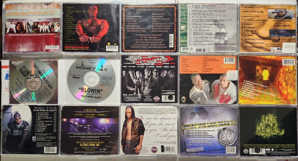 ЛОТ КОМПАКТ-ДИСКОВ РЭП Big Rat Big Ward Lil Boosie Webbie Mafia Style Rich Boy Wiz Khalifa - Изображение 2 из 2