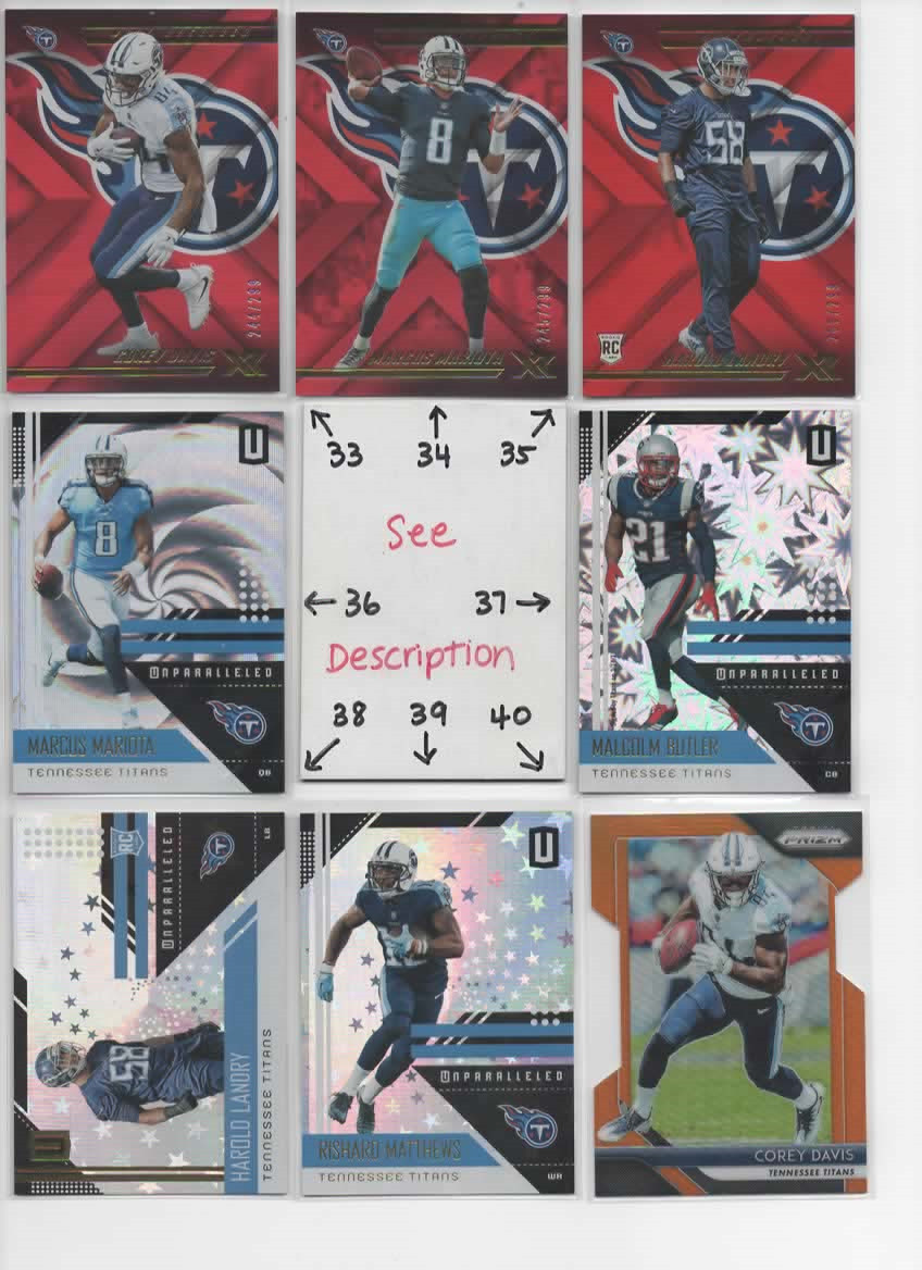 Tennessee Titans LOADED U-PICK Serial #'d JERSEY AUTO Rookie  Moon Mariota Young