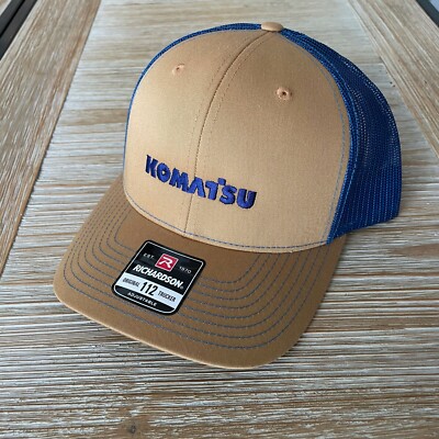 NEW Komatsu Embroidered Richardson 112 Trucker Hat Cap BISCUIT