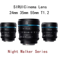 Sirui Night Walker 24mm 35mm 55mm T1.2 S35 Cinema Lens for Canon Sony Fuji M4/3