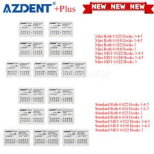 10Pack AZDENT Plus Dental Orthodontic Brackets Mini Roth.022 Hook 345 Mesh Base