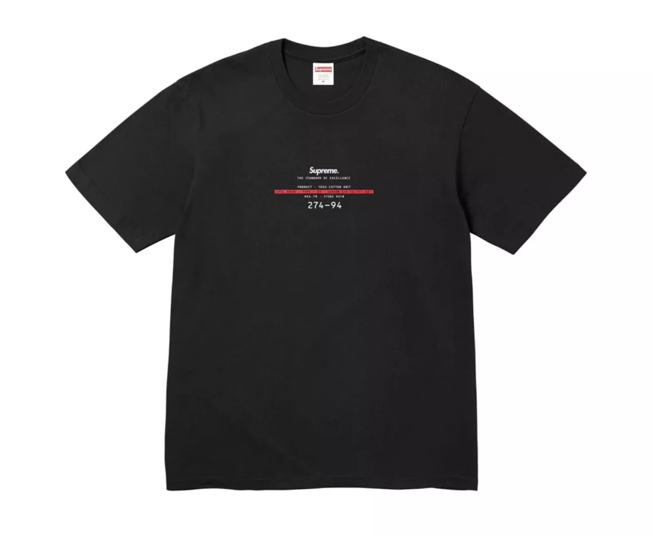 Supreme Standard Tee Black Size XXL SS24 Logo T Shirt BRAND NEW SEALED