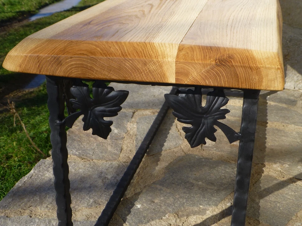 Live edge wood coffee table / bench - Image 3 of 4