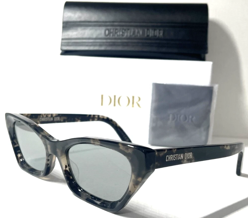 New Christian Dior 195FS 263WJ Black Cat Eye Sunglasses Gray Lenses 51mm Christian Dior 195FS 263WJ Black Cat Eye Sunglasses Gray  main image 2