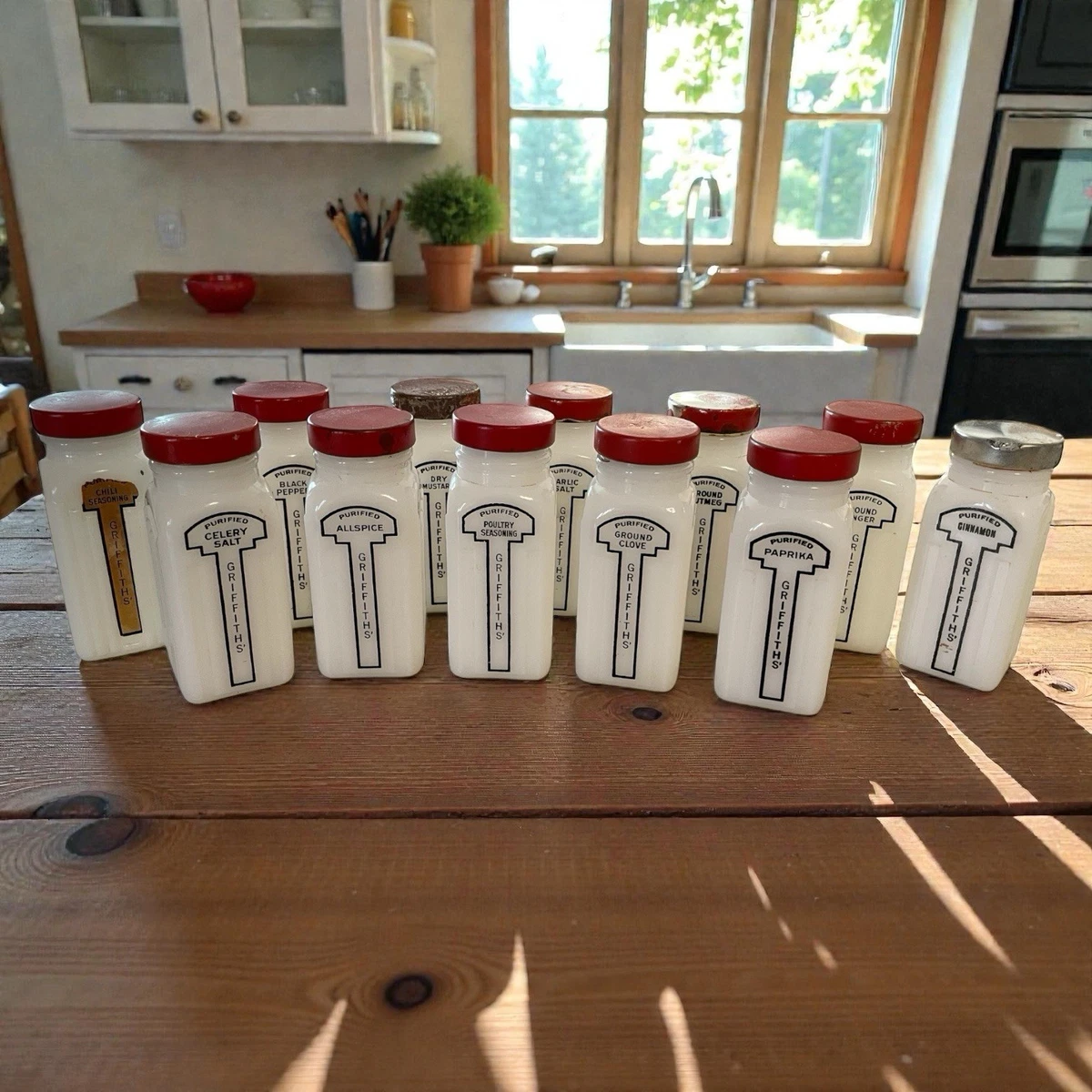 Milk Glass Spice Jars for sale | eBay