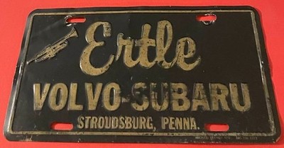Ertle Volvo Subaru Dealership Booster License Plate Stroudsburg PA Trombone