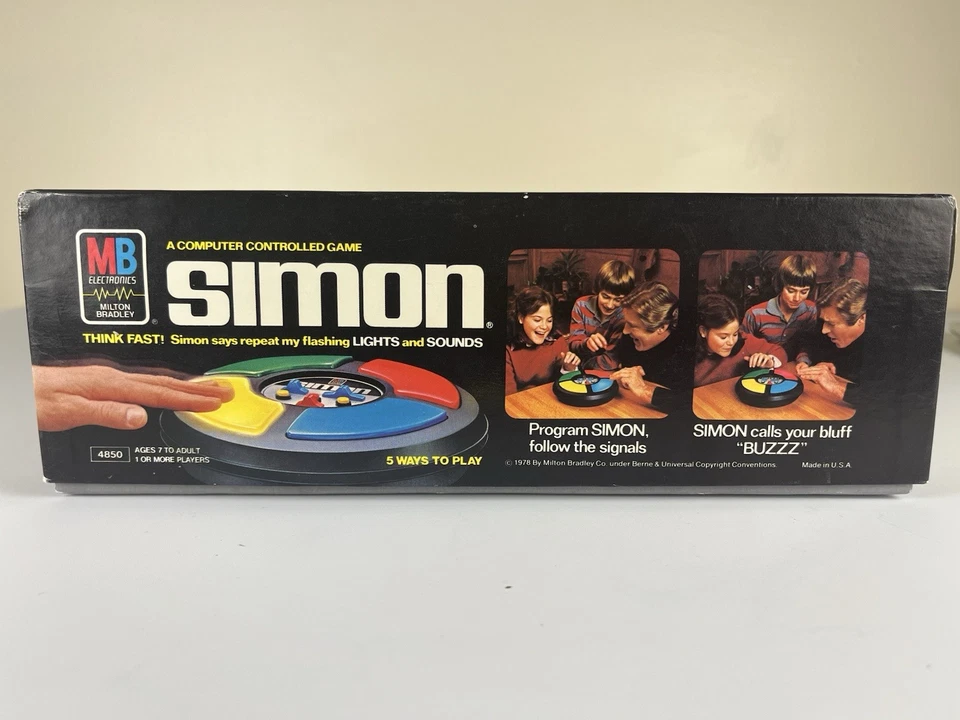 Juego de colección Milton Bradley Simon 1979 memoria electrónica habilidad juguete ¡funciona! Foto 2 de 4