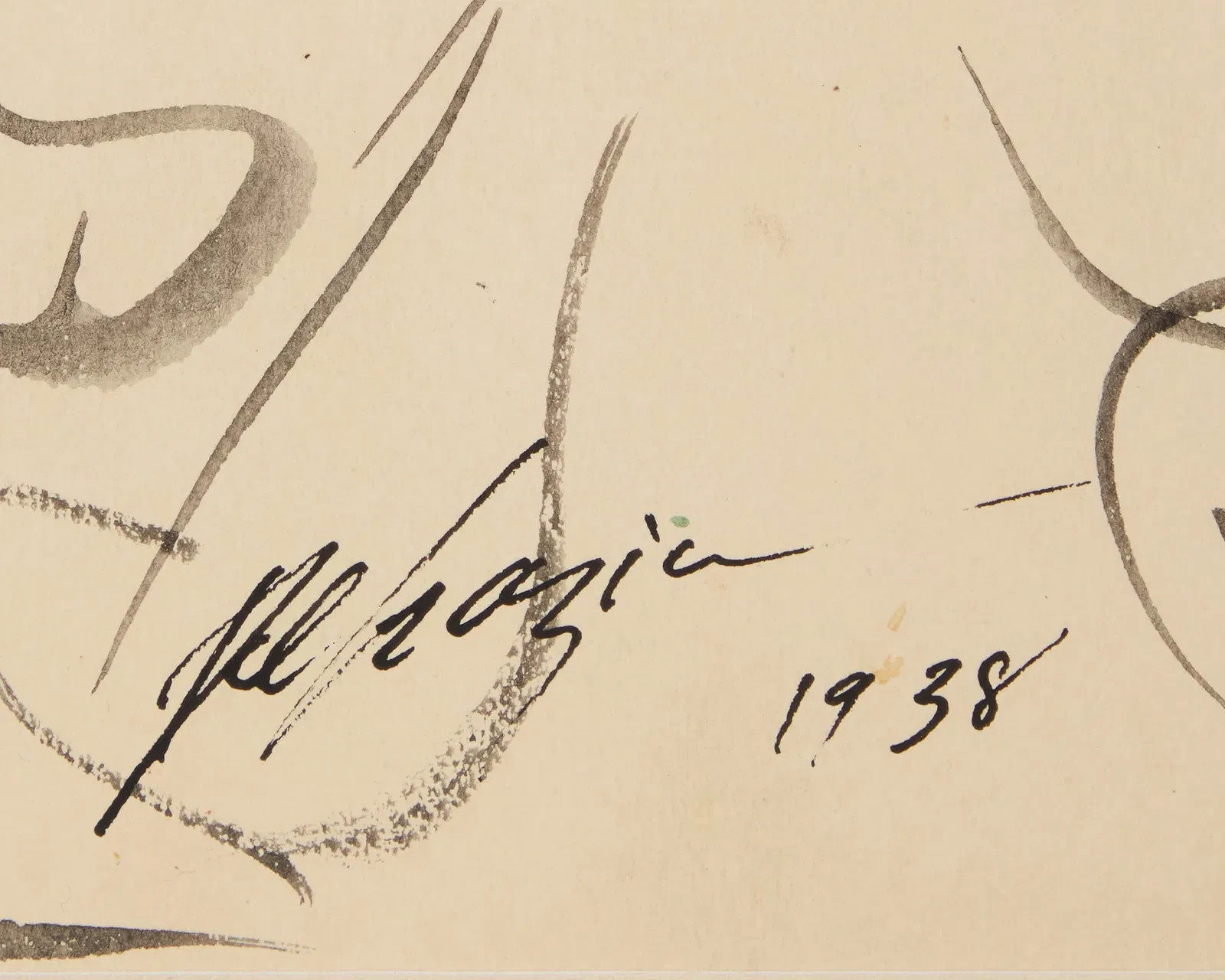 Ted De Grazia (1909-1982), Four Clowns, 1938, Ink on Paper