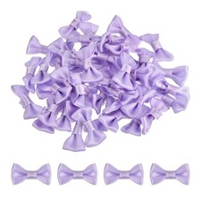 100Pcs hellviolette Fliegen 1,2"x0,6" Schleife zum Basteln von Satinschleifen