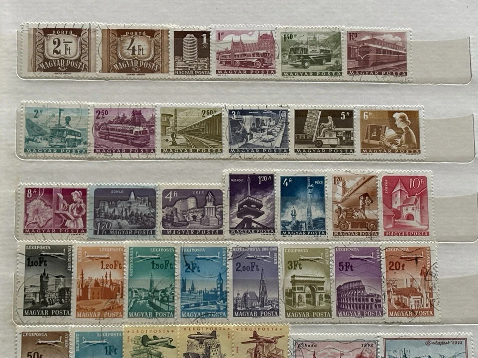 Hungary, Magyar posta stamps used vintage to modern full page front & back - Image 2 of 4