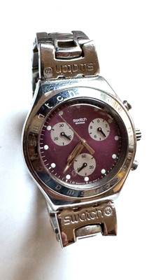 Swatch 1999  Irony Chronograph  Herrenuhr Quartz -Batterie neu - Werk läuft