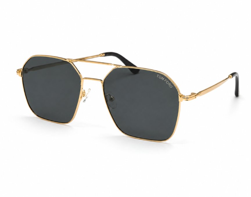Tom Ford Gilles-02 Sunglasses FT0852 Gold/Gray  60-16-145mm Case New
