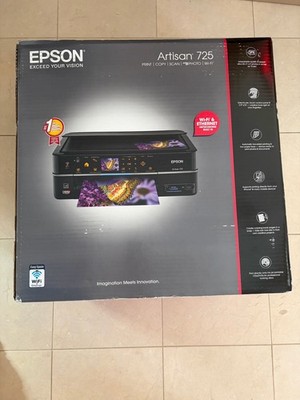 Epson Artisan 725 All-In-One Inkjet Printer Print Copy Scan CD Tray