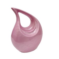 Metal Baby Pink Teardrop Urn for Human Ashes for Adult Memorial Ashes Urns us